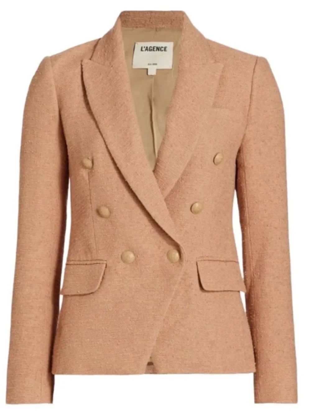 L'AGENCE Kenzie double breasted blazer